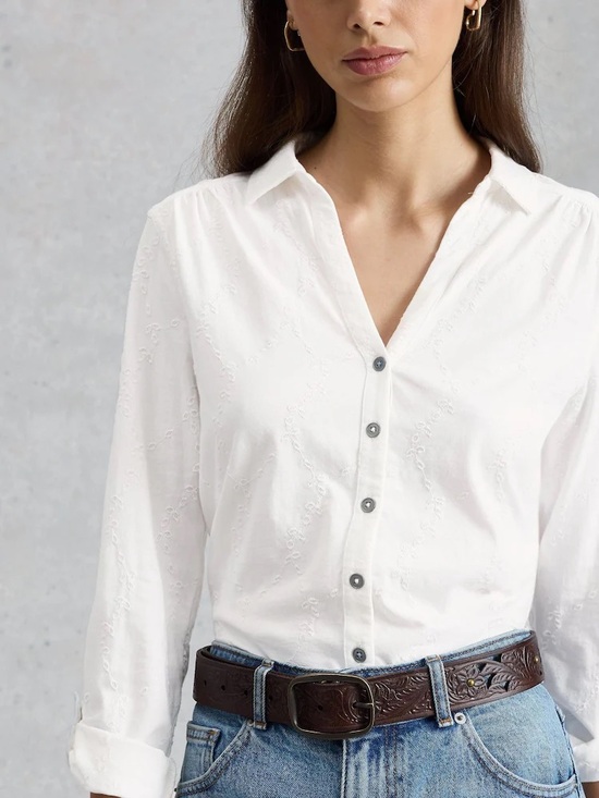 White Stuff Tops - White Stuff Annie Broderie Jersey
Shirt